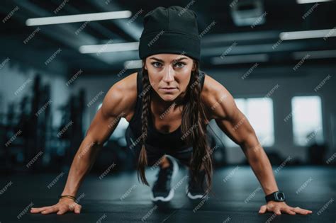 Premium Photo Confident Trained Woman Athlete Standing Tall