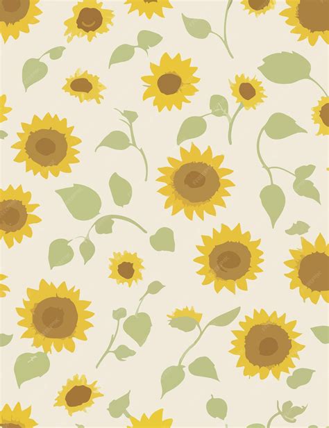 Premium Vector | Sunflower Pattern for Fabric