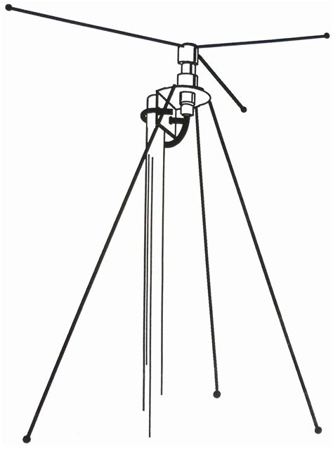 DCL BN Hustler Discone Base Scanner Antenna With 50 Coax Bnc