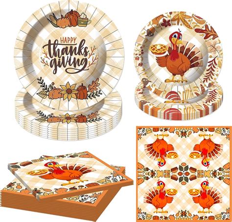 Amazon Thanksgiving Paper Plates Thanksgiving Disposable Plates