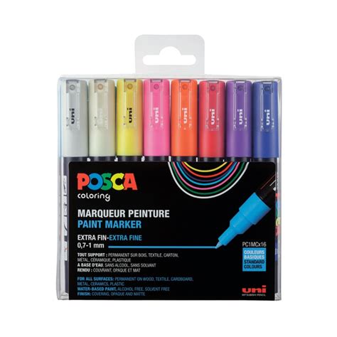 Set De Marqueurs Posca Pointe Conique Extra Fine Couleurs