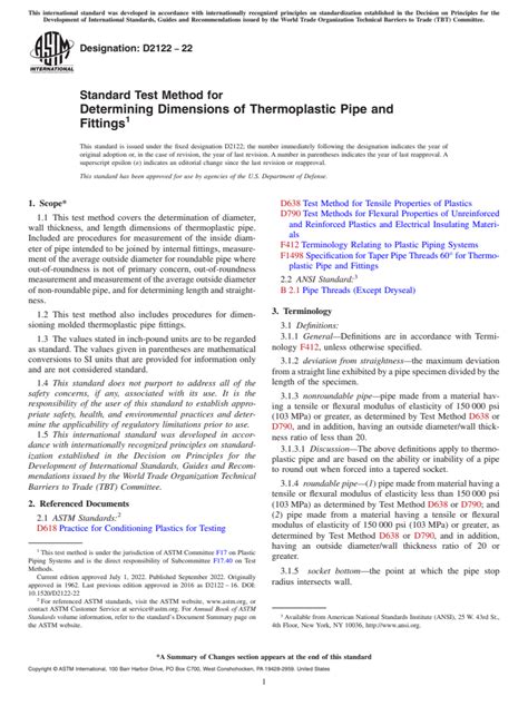 ASTM D2122 22 Standard Test Method For Determining Dimensions Of