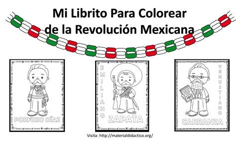 Mi Librito Para Colorear de la Revolución Mexicana Material Didáctico