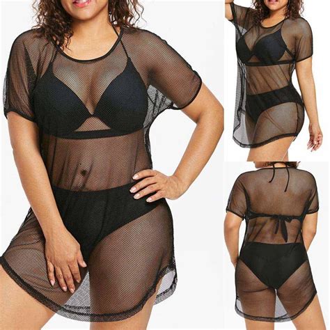 Bikini Cover Up Sexy Mini Dress In 2022 Plus Size Bikini Bikini