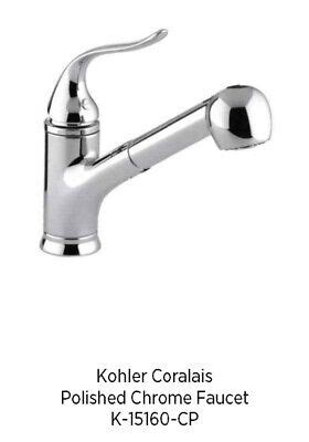 Kohler Coralais R Single Three Hole Sink Pull Out Faucet Polished