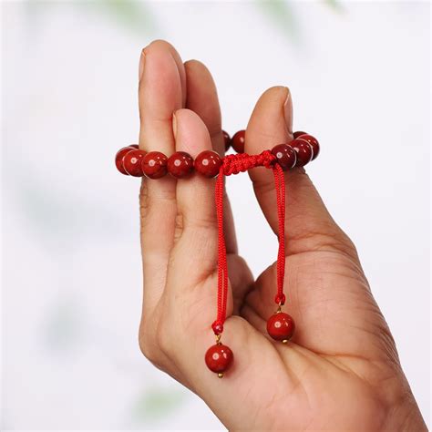 Buy Online Natural Red Jasper Stone Thread Bracelet