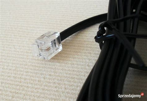 Kabel przewód telefoniczny 3 m 2x RJ11 6p2c czarny 5 szt Gliwice