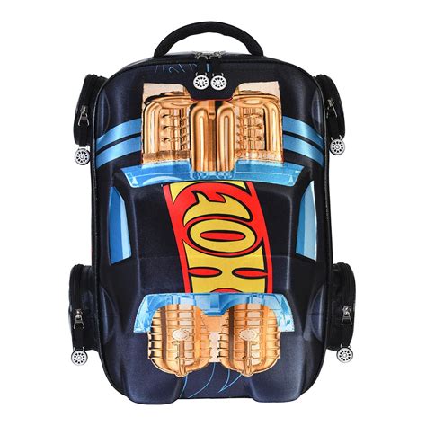 Mochila Escolar Con Forma De Coche Hot Wheels Auto Negro Coppel