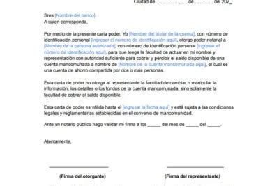 ᐅ Carta Poder para Cobrar Dinero Modelos y Ejemplos