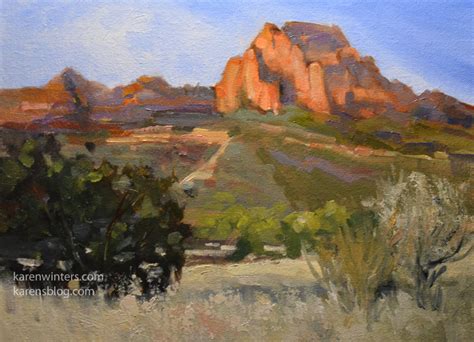 Sedona Red Rock Plein Air Oil Painting Arizona Landscape Art Karen