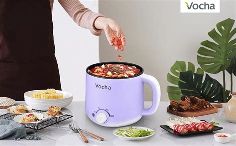 Vocha Electric Hot Pot With Keep Warm Function L Rapid Ramen Noodles Cooker Mini Travel