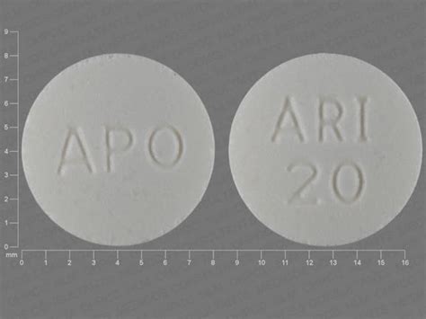 Ari 20 Pill White Round 8mm Pill Identifier