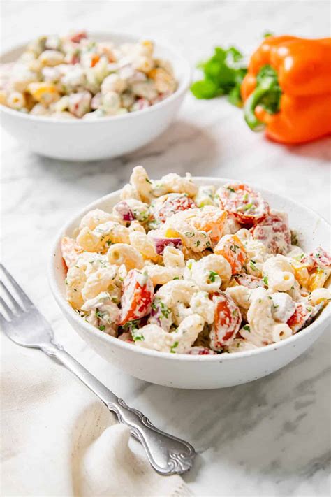 Creamy Vegan Picnic Pasta Salad No Mayo Eating By Elaine