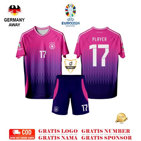 BAJU JERSEY TIMNAS JERMAN AWAY EURO 2024 FULL PRINTING PREMIUM GRATIS