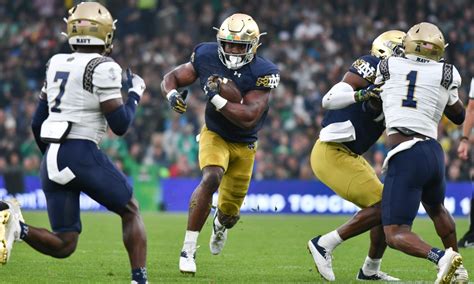 Notre Dame Football Irish Dominate Navy 42 3