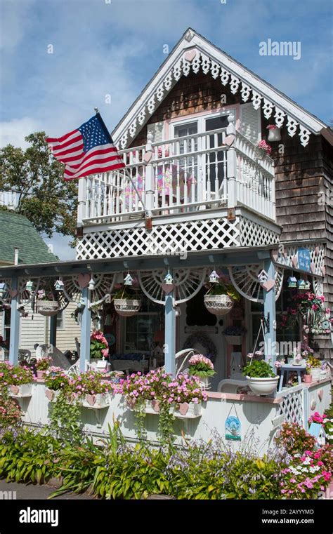 A Victorian Gingerbread Cottage In Oak Bluffs On Marthas Vineyard