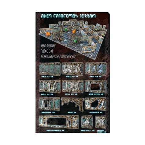 Battle Systems Sci Fi Terrain Alien Catacombs Core Set Mm Rpg