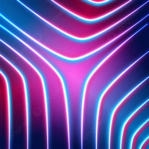 Bright Neon Lines Background With Ultraviolet Triangle And 80s Style