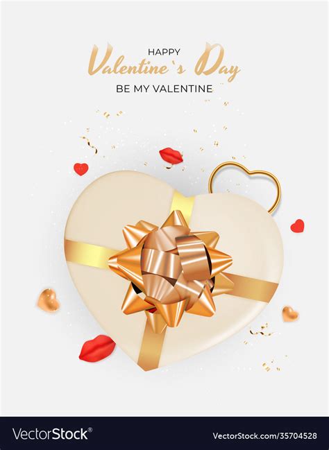 Valentine s day holiday gift card background Vector Image