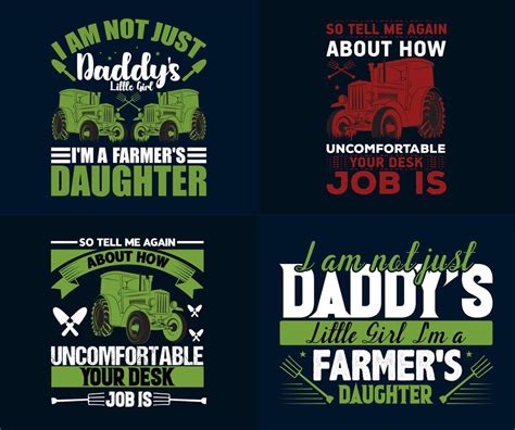 Farmer T Shirt Design Bundle Print Ready Farming T Shirt Design Set