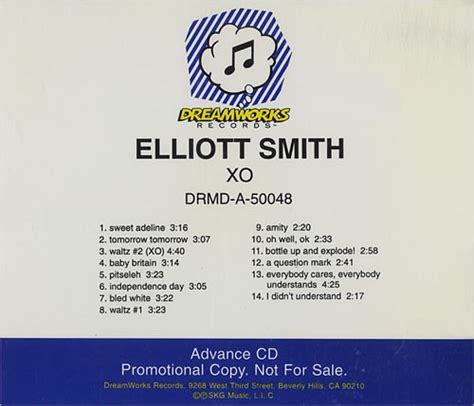 Elliott Smith – XO (1998, CD) - Discogs