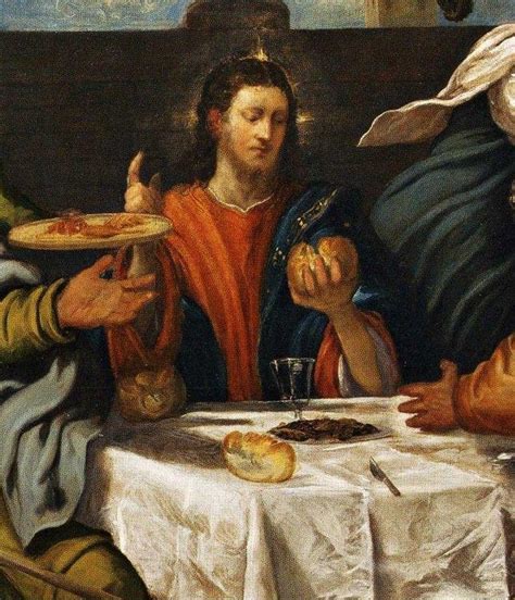 Jacopo Robusti Called Tintoretto Supper At Emmaus Detail