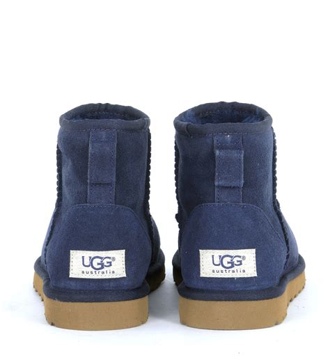 Ugg Mini Classic Blue Navy Boots In Blue Blu Lyst