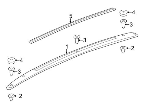 Chevrolet Traverse Roof Luggage Carrier Side Rail 23144659 Hadwin White Wholesale Parts