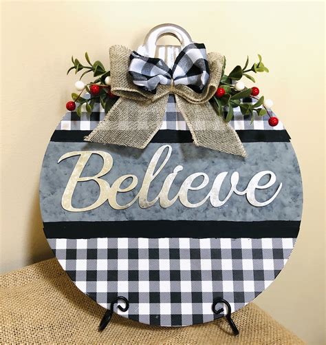 Dollar Tree Diy L Believe Christmas Ornament Sign Dollar Store