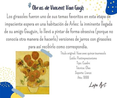 Obras De Van Gogh Girasoles De Van Gogh Van Gogh Van Gogh Pinturas