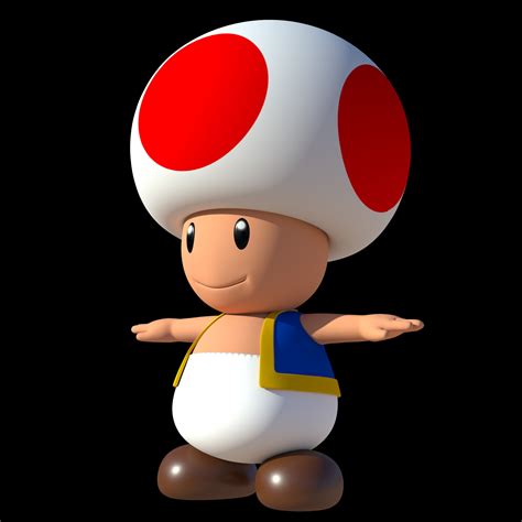 Artstation Toad Mario Bros 3d Model