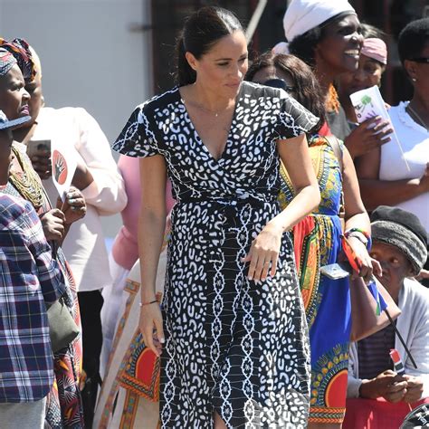 Meghan Markles Wrap Dress South Africa September 2019 Popsugar Fashion