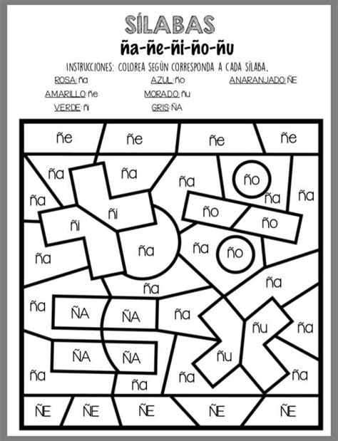 COLOREAR POR SÍLABAS SIMPLES Silabas Aprender silabas Actividades