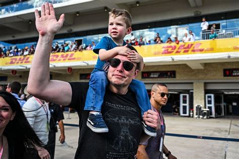 Elon Musk Steps Out with Son X Æ A-12 at Formula 1 U.S. Grand Prix: Photo