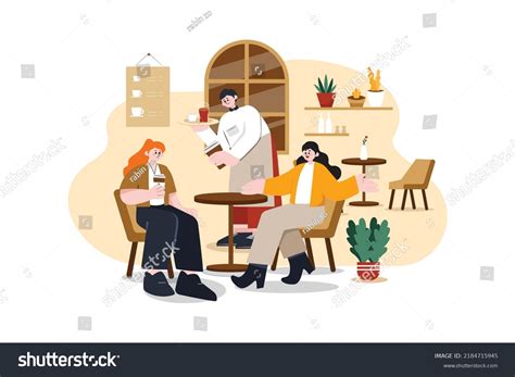 Cafeteria Worker Flat Vector Illustration Stock Vector (Royalty Free ...