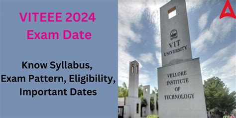 VITEEE 2024 Application Form Out Know Exam Date Syllabus