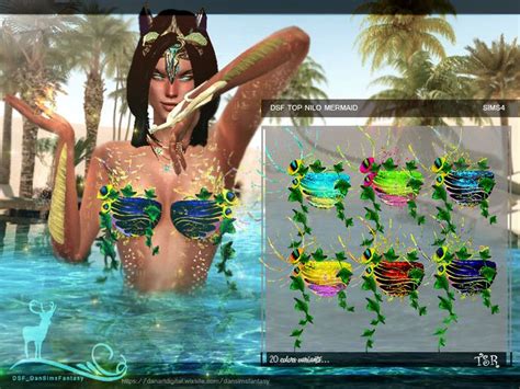 The Sims Resource DSF TOP NILO MERMAID In 2024 Mermaid Top Sims 4