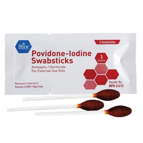 Povidone Iodine Swabsticks Per Pouch Aveco Health