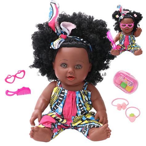 Joyivity Black Baby Doll 12 Inch American African Black Girl Doll