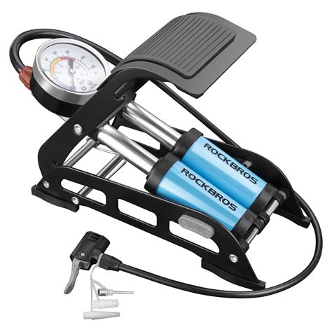 Buy Rockbros Bike Foot Pump With Precision Pressure Gauge Portable