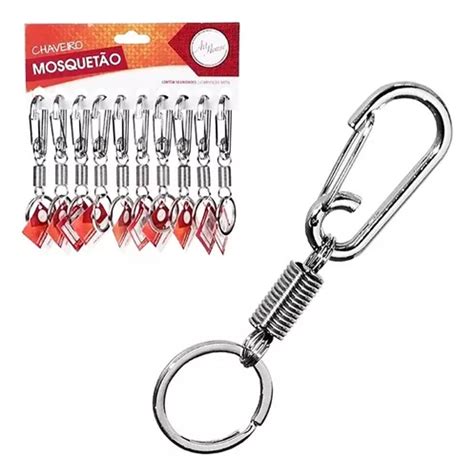 Mosquetão Mini Metal Mola Para Camping Clipe Chaveiro 10pcs Cor