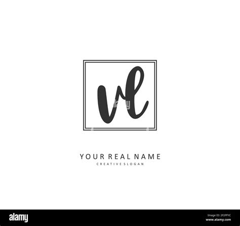 VL Initial Letter Handwriting And Signature Logo A Concept Handwriting