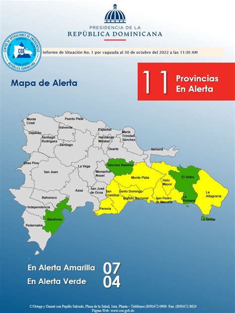 Coe Mantiene 7 Provincias En Alerta Amarilla Y 4 En Verde Rcc Media