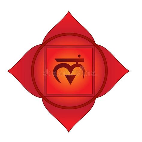 Muladhara First Root Basic Chakra Symbol Isolated Vector Icon