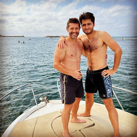 Photo Bixente Lizarazu avec son fils Tximista à Saint Jean de Luz le