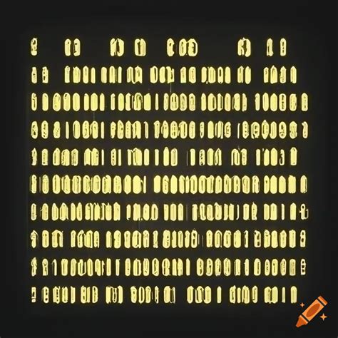 Golden Binary Codes On A Black Background On Craiyon