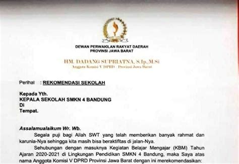 Heboh Surat Rekomendasi Dprd Jabar Untuk Ppdb Siswa Di Bandung Okezone News