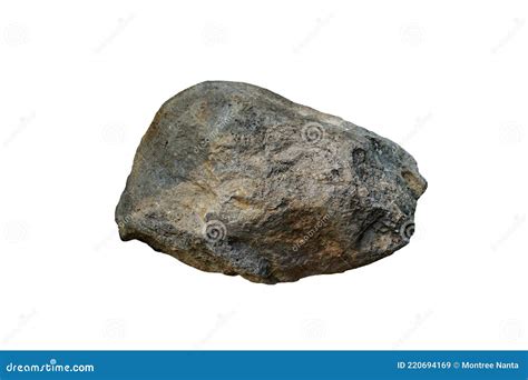 Basalt Igneous Rock Stone Isolated On White Background. Stock ...