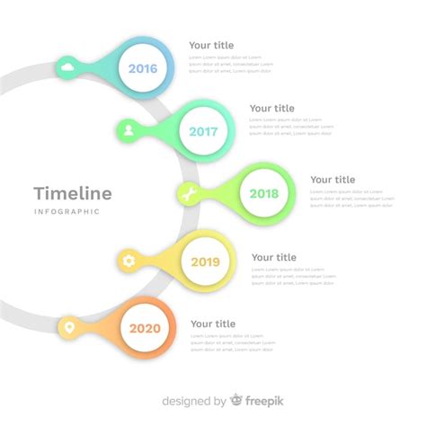 Free Vector Timeline Infographic Template Flat Style