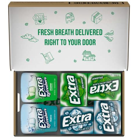 Extra Spearmint And Polar Ice Sugar Free Chewing Gum Bulk Assortment 15